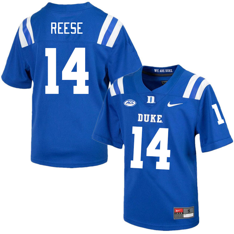 Men #14 Michael Reese Duke Blue Devils College Football Jerseys Stitched-Royal